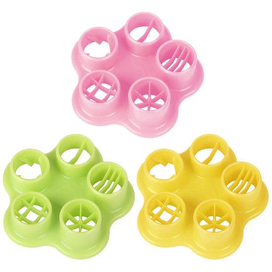 

Резак для сосисок 5 в 1 Экономичный DIY Пищевой ПП Ручной Форма для фигурной резки ветчины и сосисок Кухонный инструмент