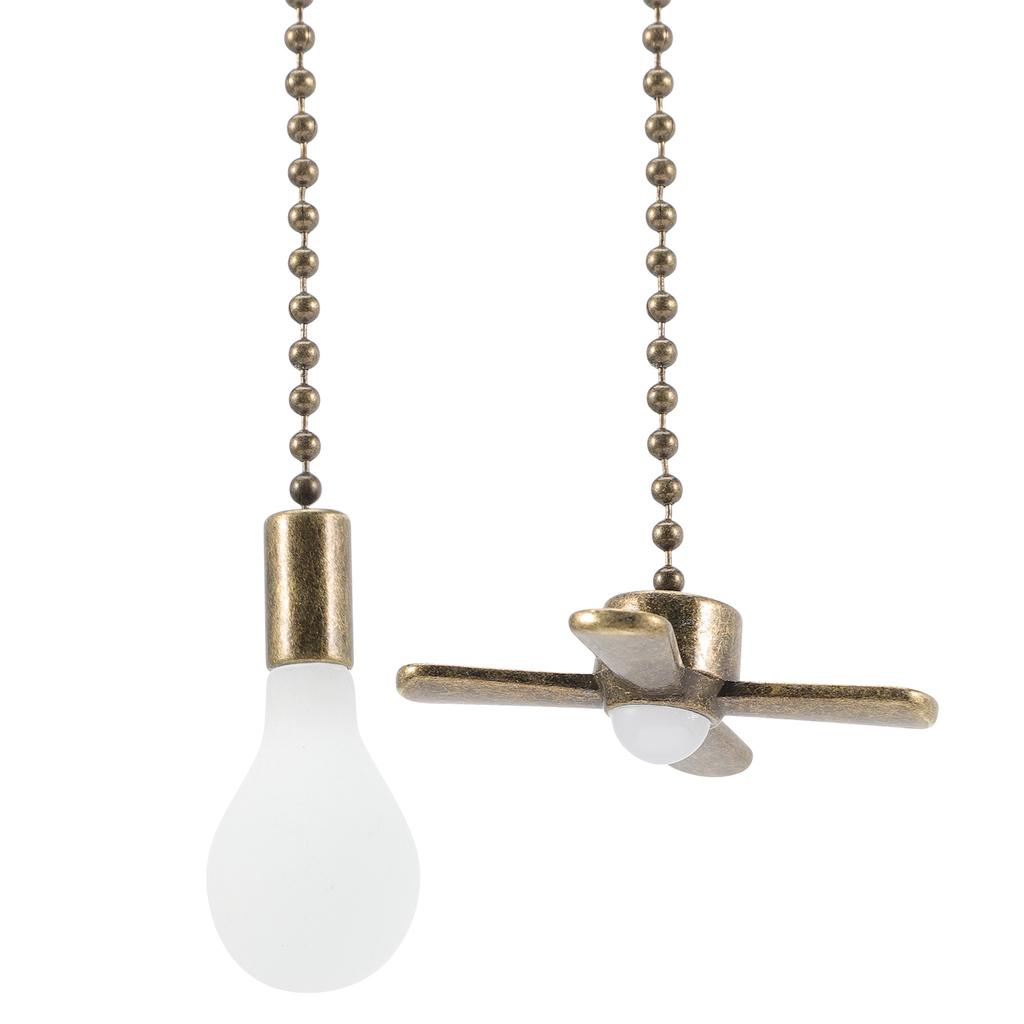 Ceiling Fan Pull Chain Extensions Fan Light Pendant Retro Decor Ceiling Pull Chain Charm Extension Metal HangingChain Pendants