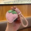 Keychain Imitation Leather Strawberry Star Fruit Design Keychain Pendant with Lanyard Mobile Phone Bag Hanging Ornament