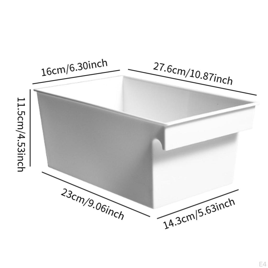 Food Storage Bin Cabinet Organizer Shelf Basket Nordic Refrigerator with Handle for Closet