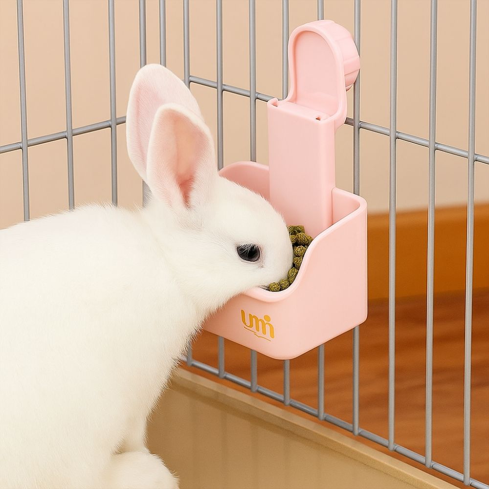 Wall Mounted Rabbit Food Bowl Bite Resistant Guinea Pigs Feeding Bowl  Cage Mount