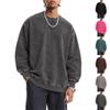 Men's Long Sleeve Distressed Neck Casual Top for Everyday Wear