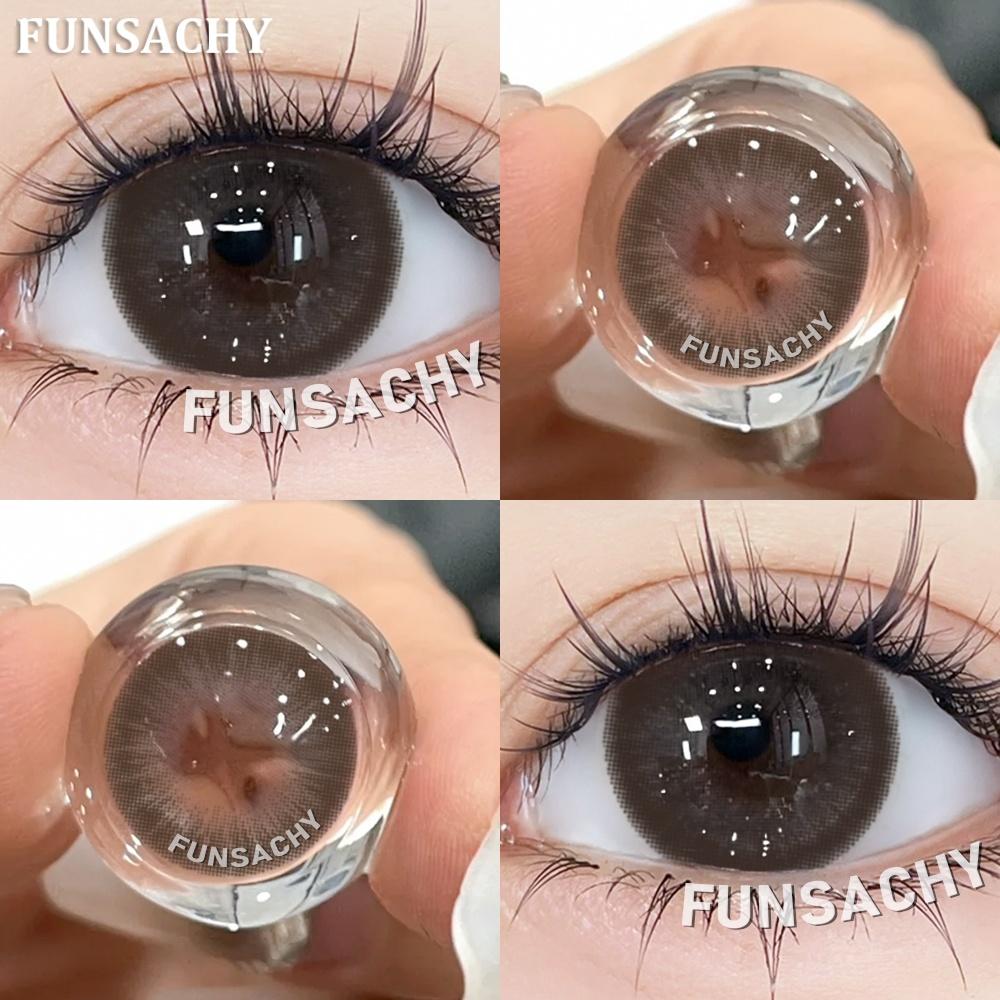 FUNSACHY 1 Paar Schwarze Kontaktlinsen Braune Graue Linse für Augen Blaue Linse Kosmetische Mode Koreanische Softlinsen für Frauen Schönheit Pupille