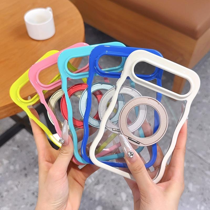 For Huawei Pura X View Case Hard Transparent Ring Stand Magnetic MagSafe Protective Back Cover case For Huawei Pura X View shell