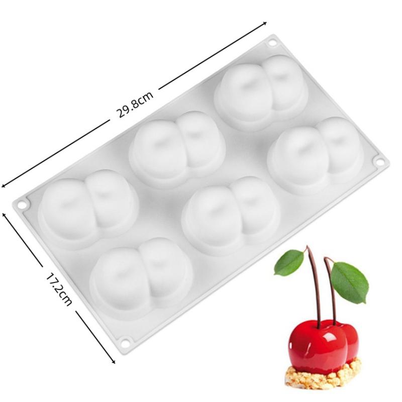 

Cherry Design Food Grade French Fruit Mousse Mould Silicone Cake Mold Chocolate Mold Dessert Baking Tools A1