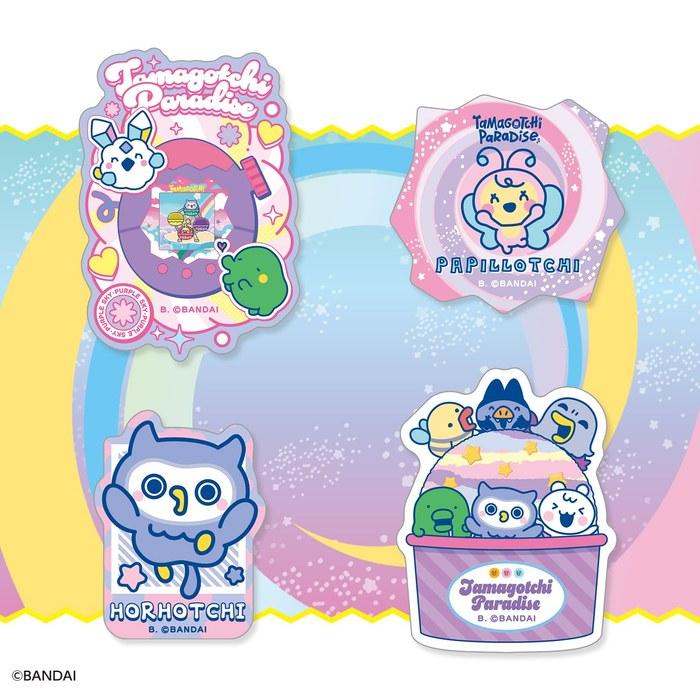 Bandai Tamagotchi Die-Cut Sticker Set 4 (Pack of 4) (20 Pieces Per Box)