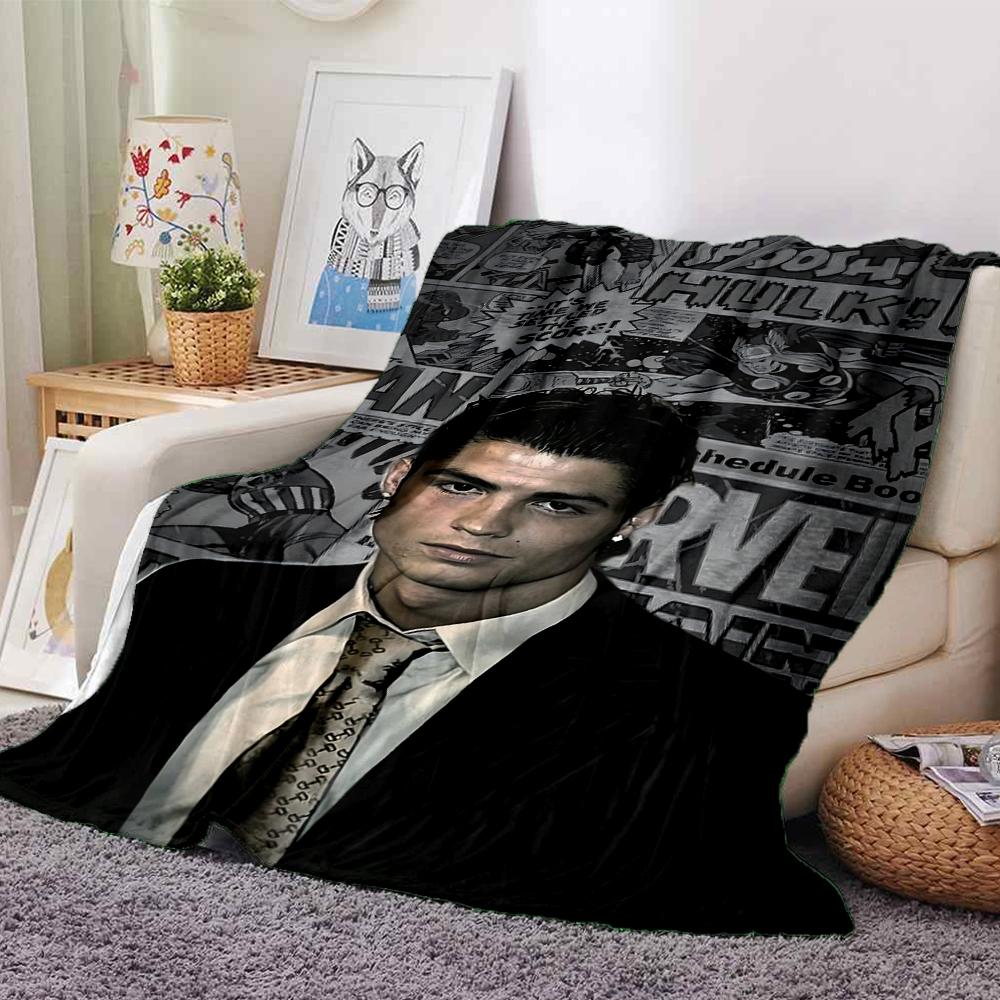 Football Celebration Moment printed flannel breathable and warm blanket, a stylish home gift, suitable for home, office and bedspread use. 0713a6