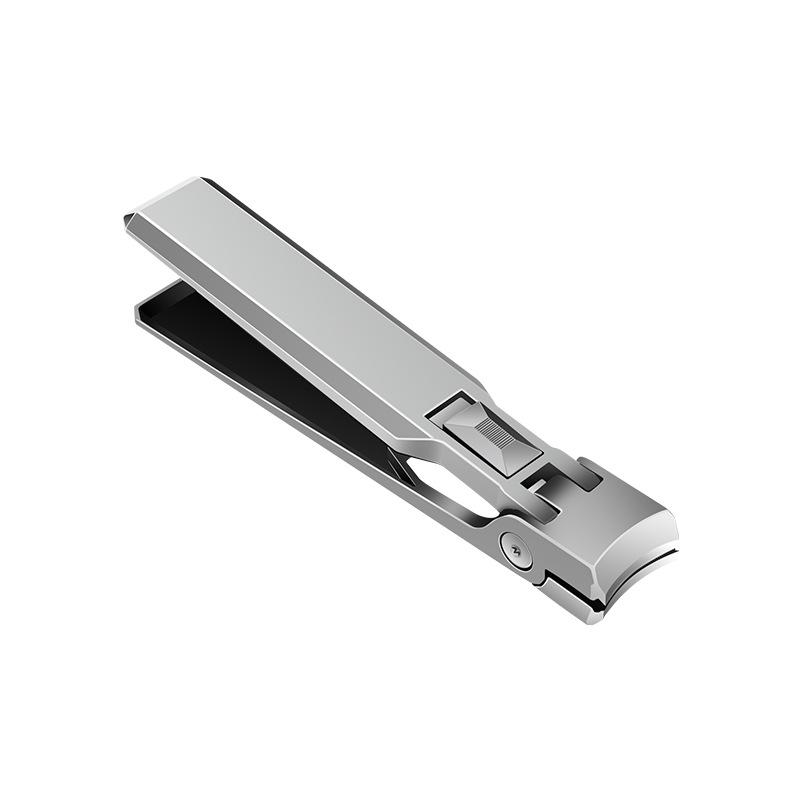Large Stainless Steel Nail Clippers with Flat Edge File for Thick Hard Nails серебряный
