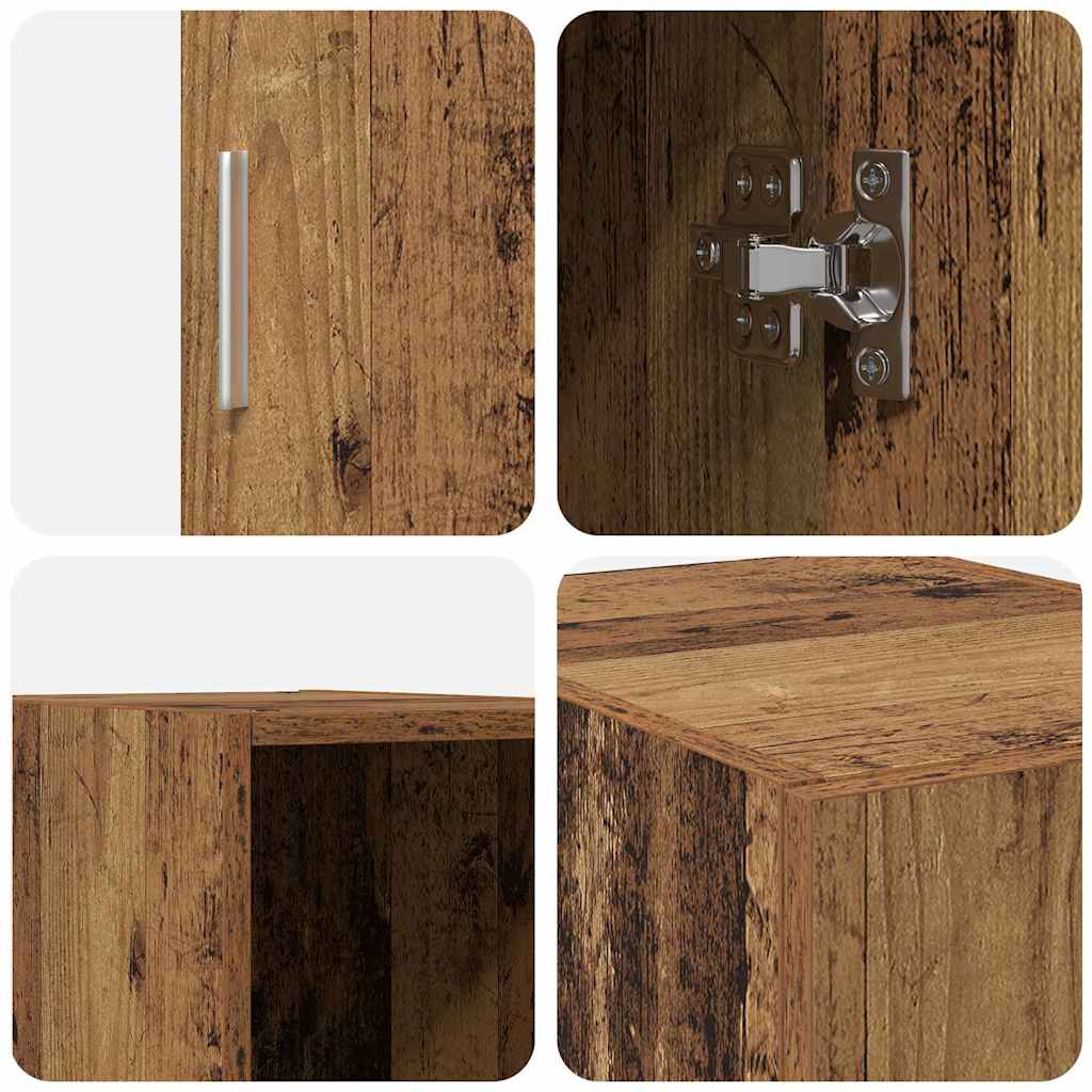 Wall Mounted Cabinet in Reclaimed Wood Look 30 x 42.5 x 39.5 cm Particleboard