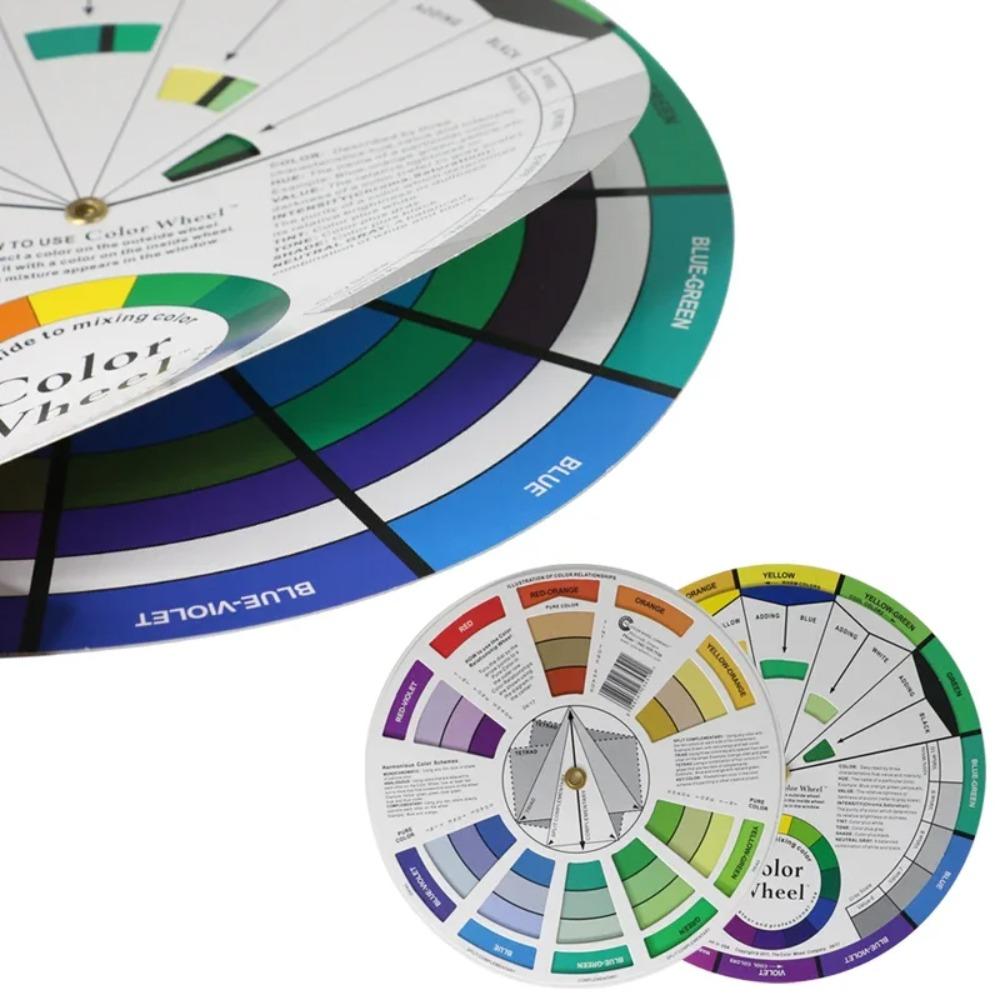 Rueda de Colores Creativa, Guía de Aprendizaje para Mezclar Pinturas, Herramienta de Enseñanza para Clases de Arte de Maquillaje, Pintura, Tatuaje, Tablero de Mezcla de Colores