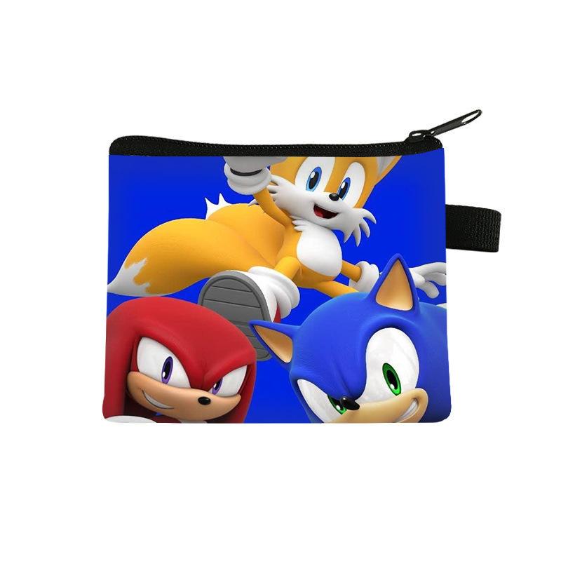 New Sonic Children's Change Bag Mini Bag Key Coin Headphone Bag Cute Cartoon Polyester Wallet