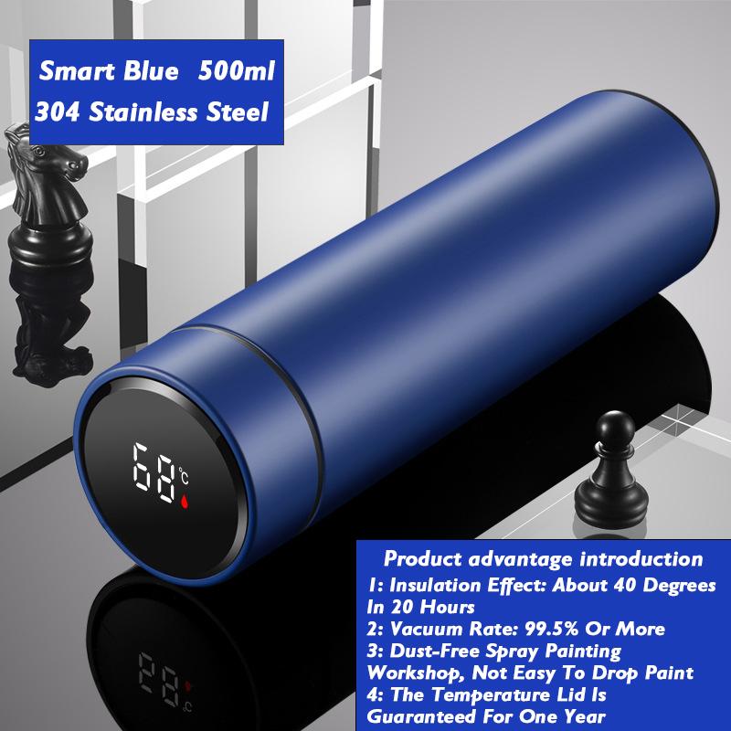 Smart Thermos Cup With Temperature Display 304 Stainless Steel Insulated Water Cup Business Gift Smart Temperature Bottles Water