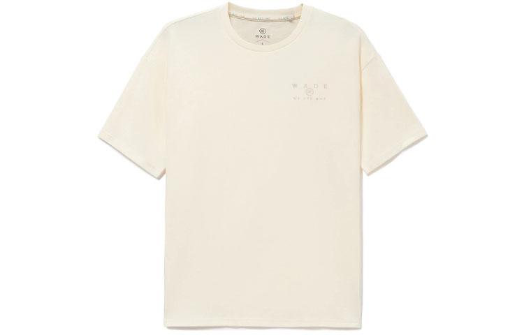 Li Ning T Shirts Men s Beige Crew Neck Moderate Straight Fit AHSS027-6 L