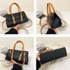 New Retro Contrasting Color Temperament Crossbody Bag Fashion Versatile Simple Casual Pu Leather Shoulder Bag Women'S Handbag