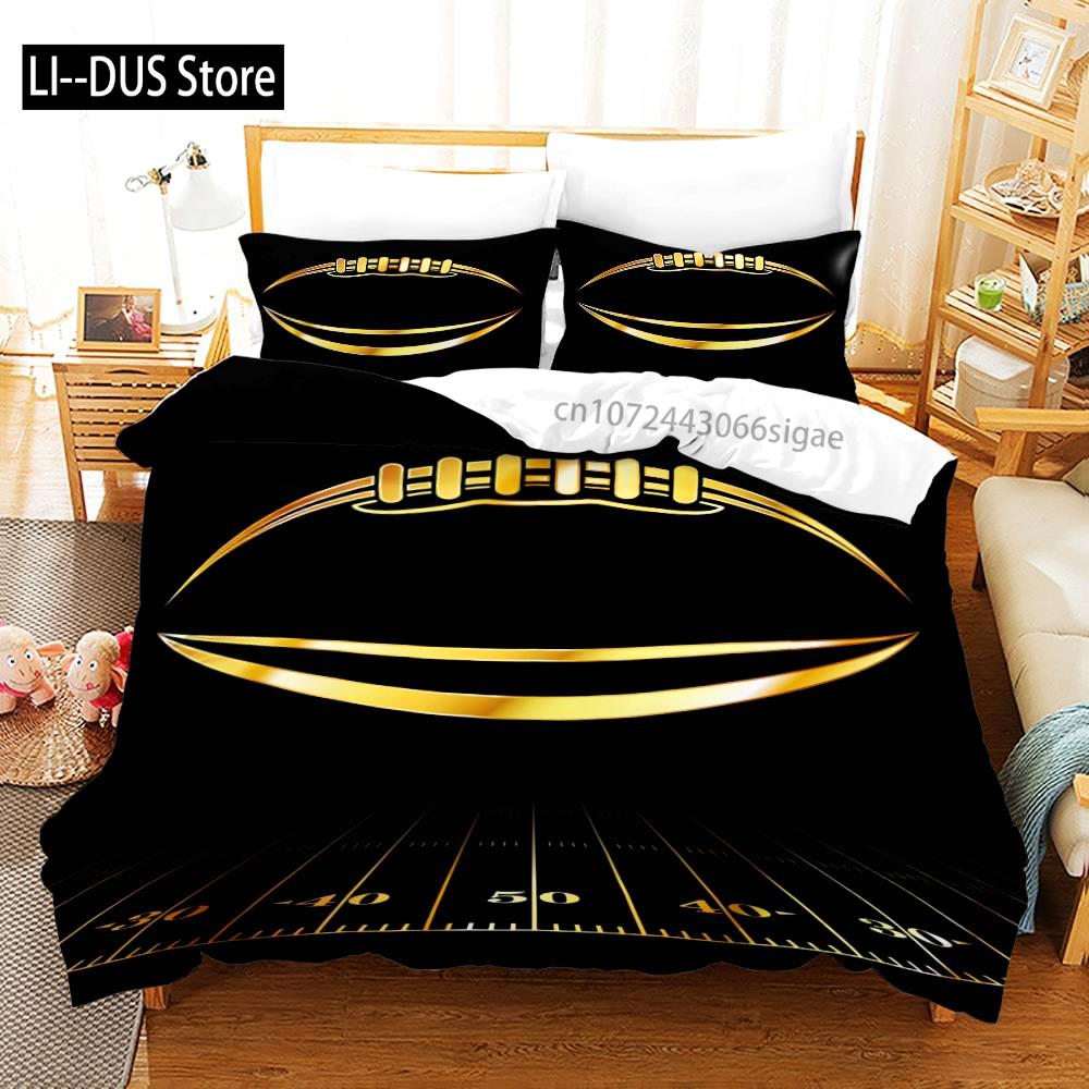 Fußball Bettwäsche Set Einzelbett Twin Full Queen King Size Sport Bettwäsche Set Aldult Kinder Schlafzimmer Bettbezug Sets 3D Druck 012