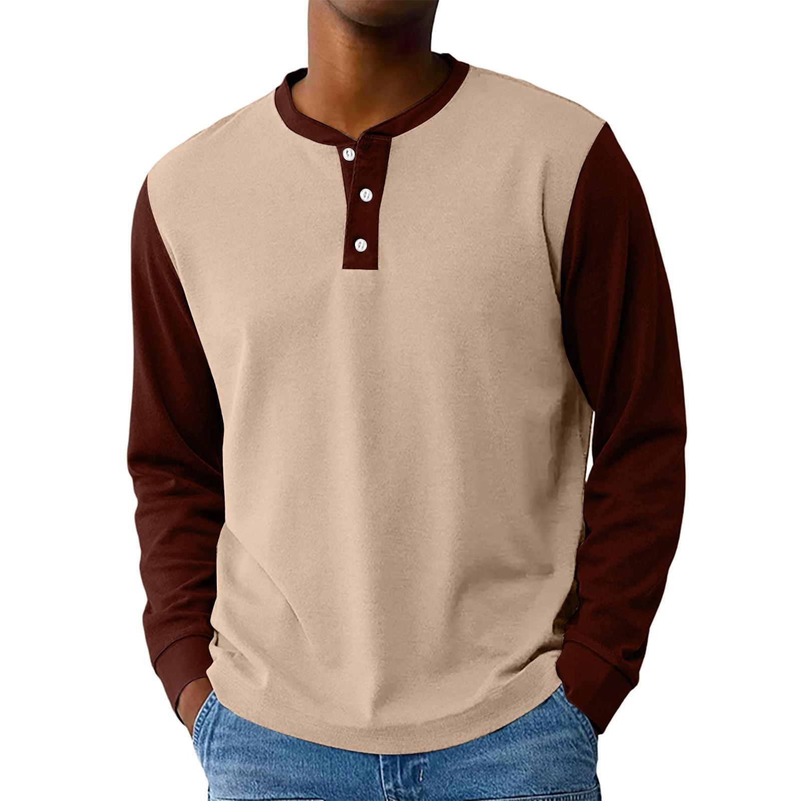 

Men s Loose Casual Long-sleeved Lapel Zip-up Hoodie L винный