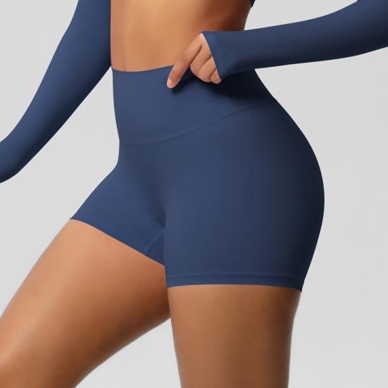 Women Sports Shorts High Waist Yoga Shorts Body Shaping Peach Butt Effect Tummy Control Shorts Elastic Waistband Solid Color Cropped Pants for Running