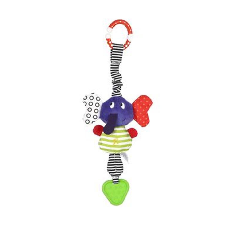 Music Elephant Lathe Hang Baby Infant Soft Dolls Educational Toys Teether