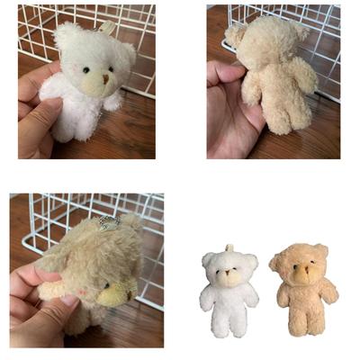 Mini Bear Cute Plush Bear Keychain Bag Ornament Women Handbag Decorations School Student Backpack Lovely Furry Pendant