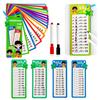 Digital Learning Flash Cards, Addition, Subtraction, Multiplication, Division, Fraction, Math Formula Memory, 15 Cards, Two Erasable Pen Learning Toys