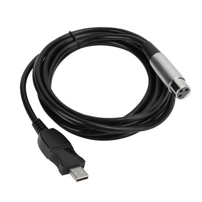 Cavo adattatore per collegamento microfono da USB a XLR, cavo di collegamento microfono da 3 metri