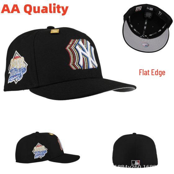 American Baseball Flat Brim Cap – LA Dodgers, NY Yankees, BOS Sox Embroidered Design, All Sizes