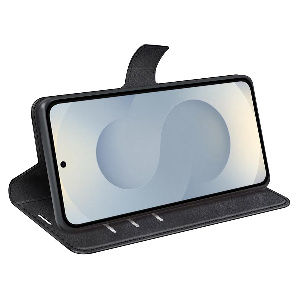 Für Samsung Galaxy S25 Edge Ständer Hülle Kratzfest Kälbertextur Leder Handyhülle