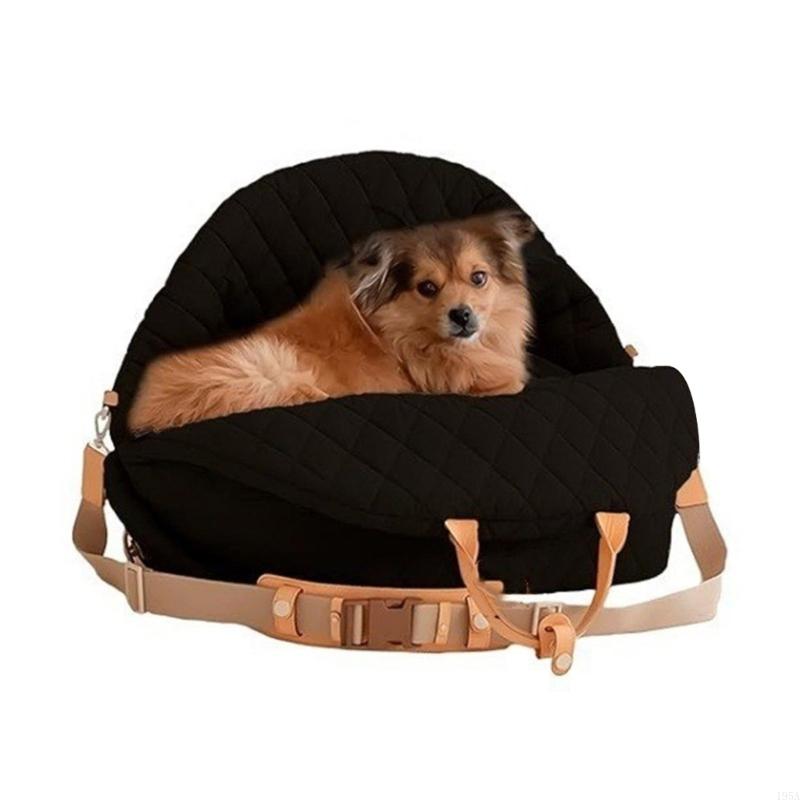 Pet Carriers Convertible Car Seats Folded Dog Bed With Secure Safety Rings Nonslip Bottom Storage Pouches For Travel