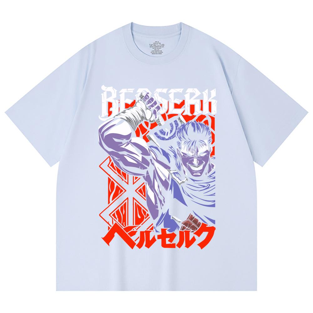 230 Gsm 100% Cotton Berserk V11 Print Unisex Heavy Cotton T Shirt