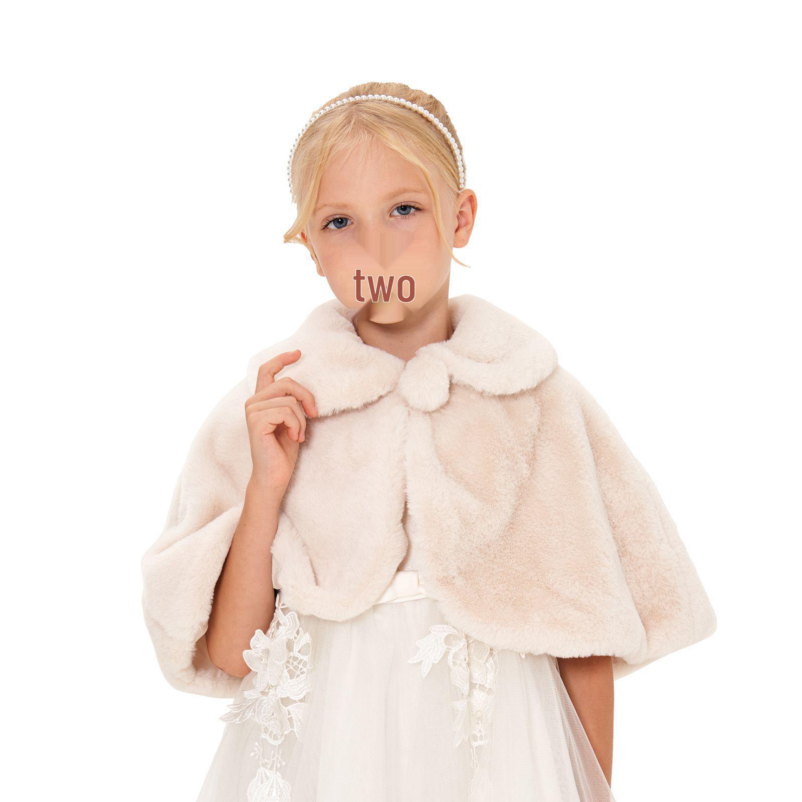 Children s Sleeveless Lapel Collar Cape Coat for Girls Large