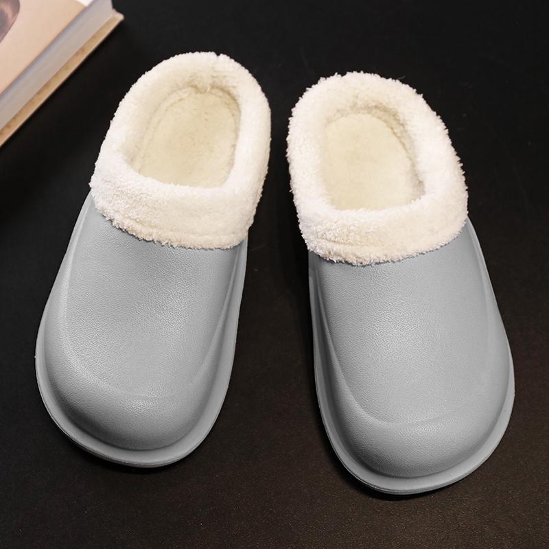 

Новые стильные зимние домашние хлопковые тапочки мужская повседневная обувь сохраняющая тепло простая мягкая удобная модная молодежная легкая водонепроницаемая