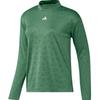 Jacquard Mock Neck Long Sleeve Shirt with UV Protection for Green [Adidas Golf] Women, Pre-Loved