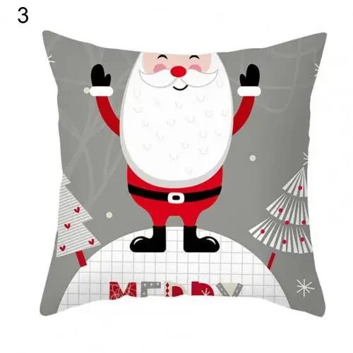 Heimdekoration Weihnachtsthema Musterdruck Polyester Kissenbezug Schlafzimmer Wohnzimmer Wohnzimmer Kissenbezug
