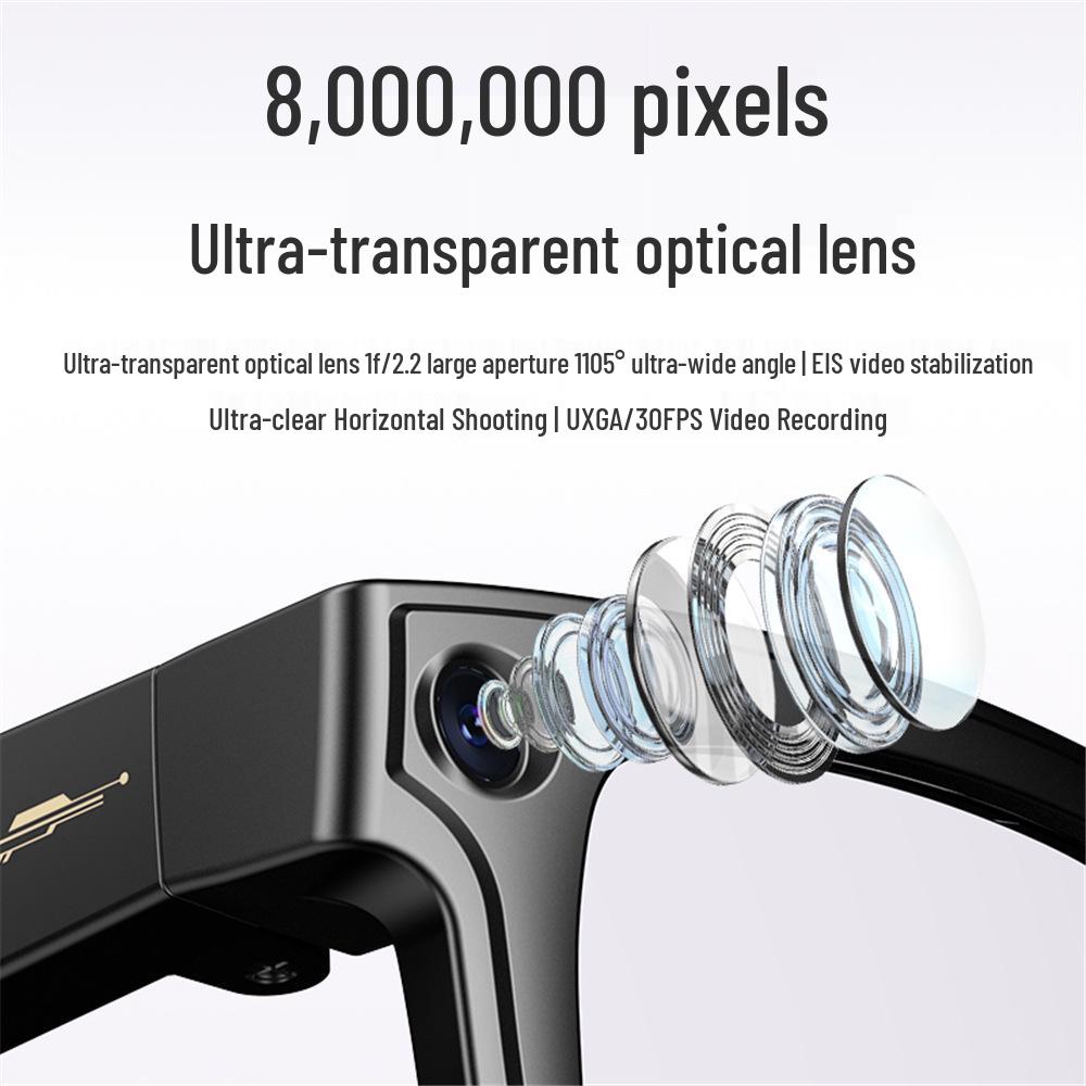 Cross M8 Smart Glasses: Bluetooth Calling, AI Translation, Object Recognition, Music, Detachable Lenses.