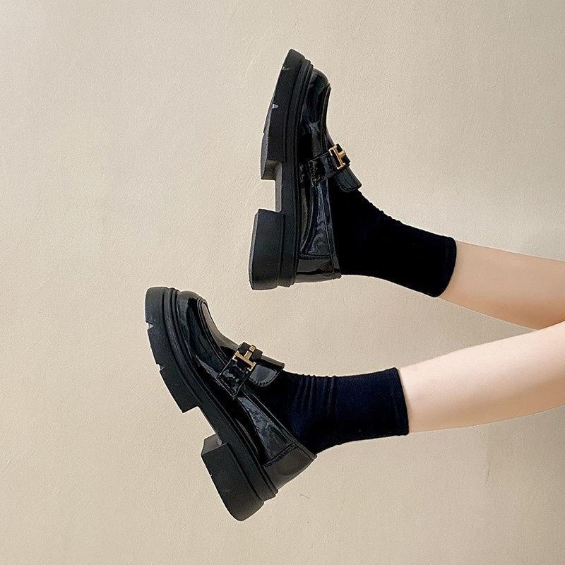 Platform Women's Height Increase, New Commuter Small Leather Shoes Increase, Mary Jane Single Shoes