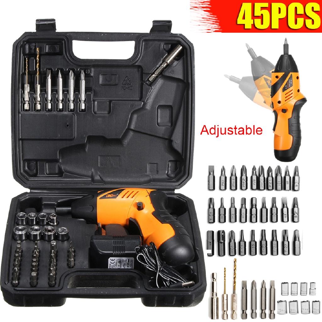 Cordless Electric Drill Driver Bits Set Battery & Recharger Wireless Screwdriver