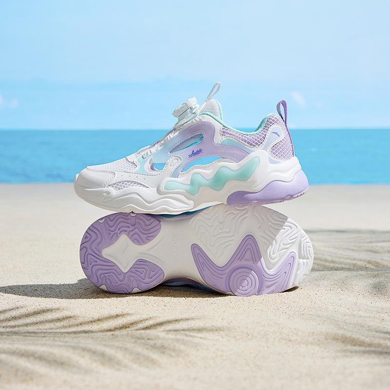 Anta Kids Cloud Escape Synthetic Leather Fabric Trendy Fashion Comfortable Versatile Hollow Cool Outdoor Sports Shoes Men Sneakers A322426910H