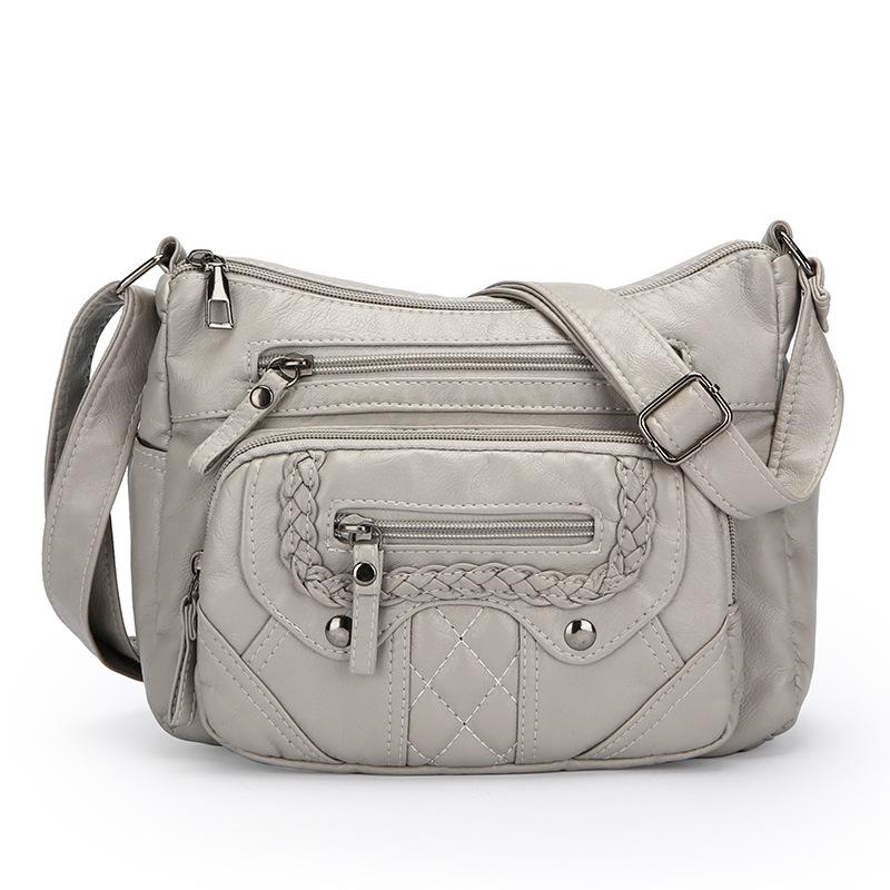 Casual and Minimalist Soft Leather Large Capacity Shoulder Bag