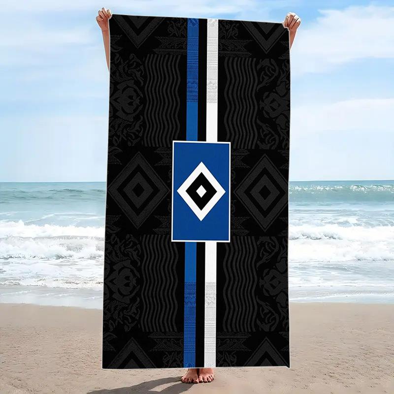 Hamburger Sv Print Beach Towel, Large Soft Quick Dry Towel for Beach Camping Swimming