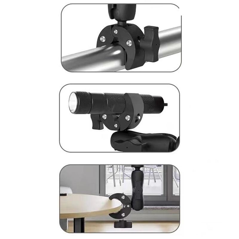 Super Clamp Mount Bracket for Handlebar Pole Base with 1 Inch 25mm Ball Head Camera Ram Mount for Gopro Insta360 DJI Accessories