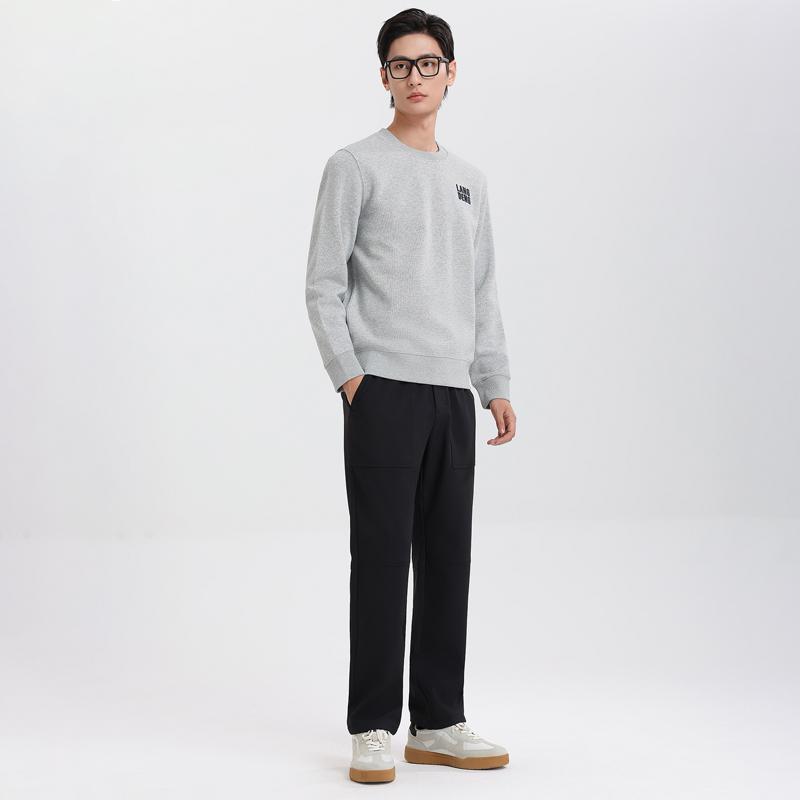 Langdeng Men's Hoodie 2025 Spring and Autumn Trendy Fashion Versatile Casual Round Neck Hoodie Long Sleeve T-shirt Top for Men