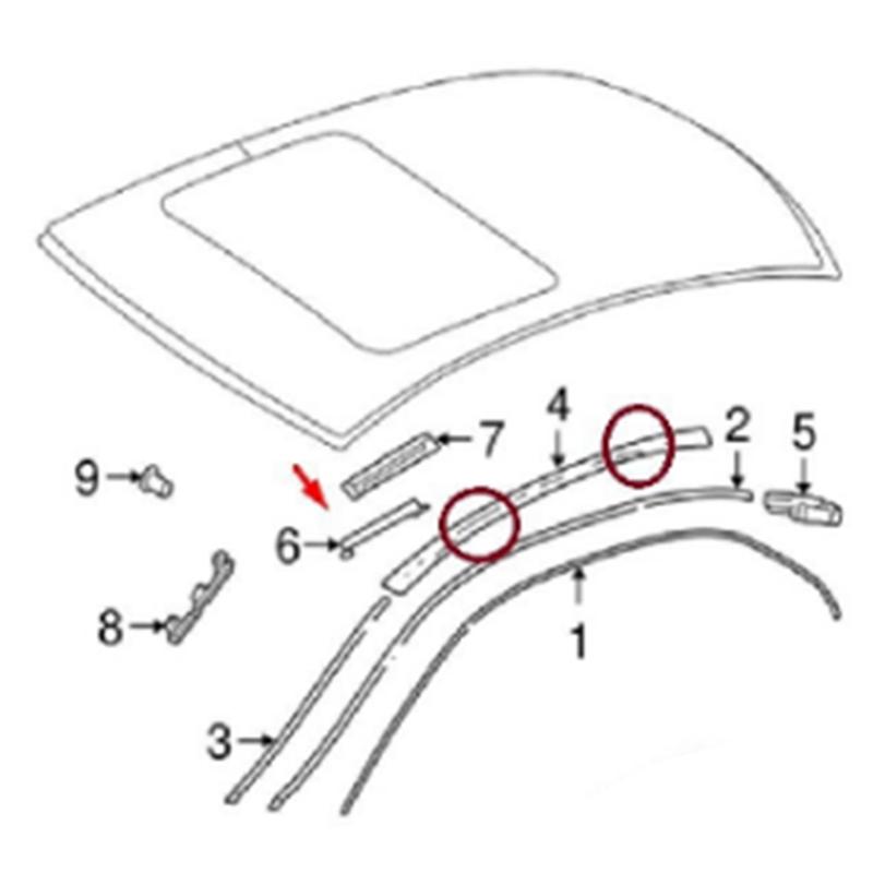ABOK-Car Roof Rack Molding Port Cover 2046983530 For Mercedes-Benz W204 W222 W246 W292 W212 Roof Rack Protection Cover