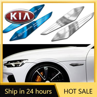 2026 Heißer Autoaufkleber 2 Stück Auto Styling Reflektierendes Metall Karosserie Kotflügel Logo Aufkleber für KIA EV6 Stinger RIO Sorento Picanto Ceed Bor