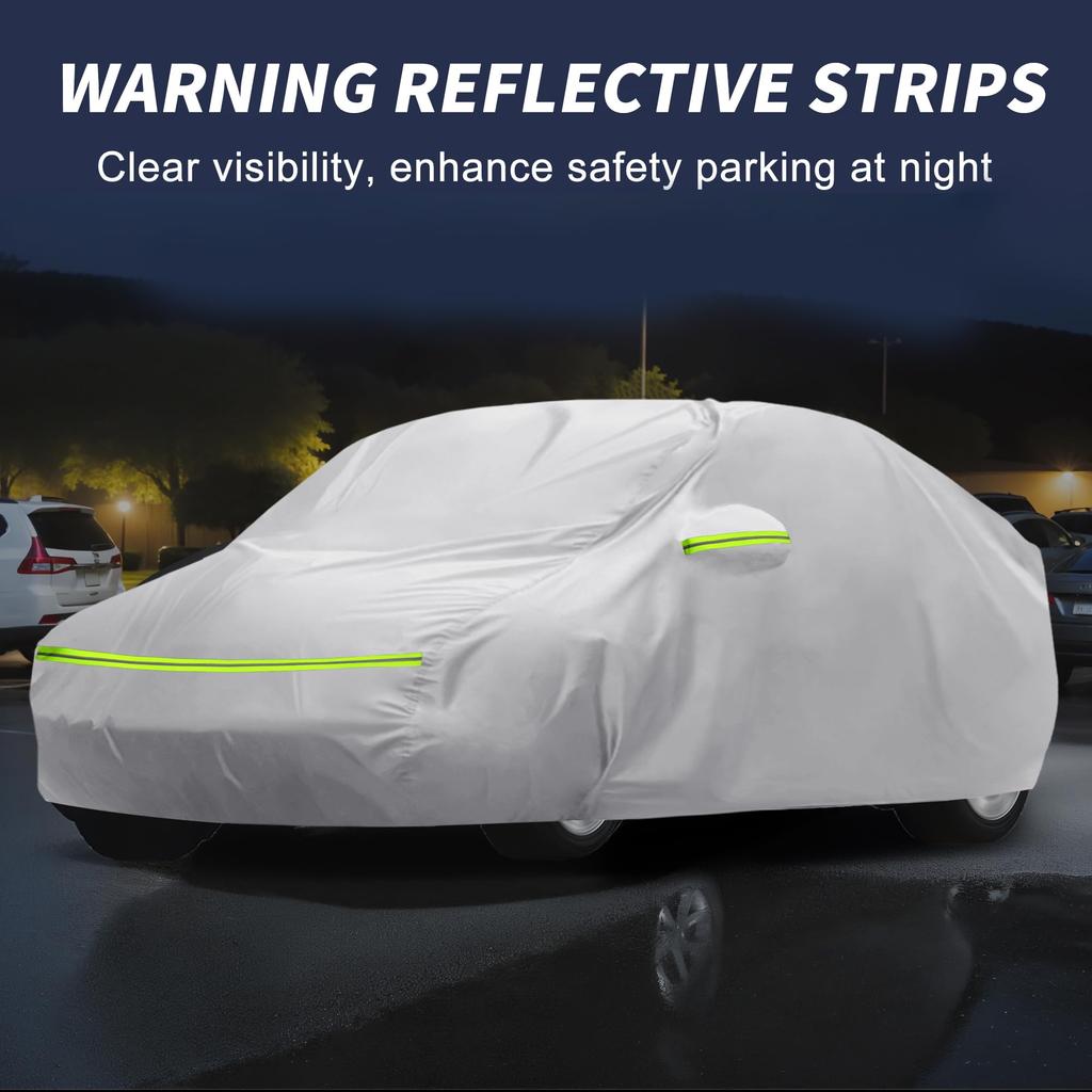 X AUTOHAUX Size Car Body New Waterproof Fabric Lightweight and Comfortable for Fleece Paint Seat Door Even If You Forget Windbreak Storage Sun Rainy