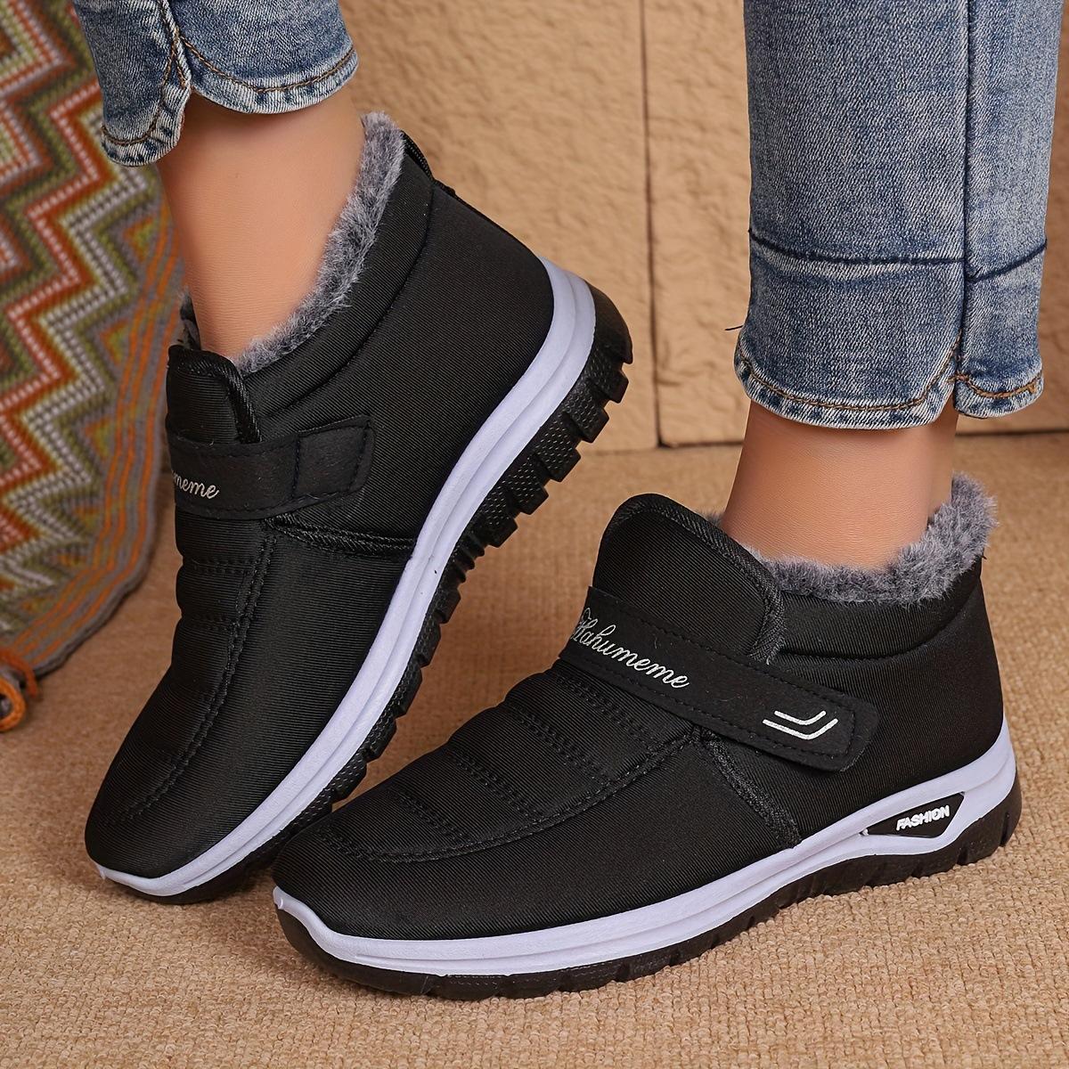 

Cotton shoes women s winter velvet thickened couple snow boots outdoor walking warm short boots women s boots 36 чорний
