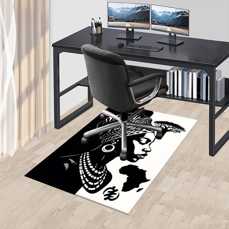 1PC African Culture Non-Slip Floor Carpet, Suitable for Office, Bedroomand Playrooms. It Can Also Be Used As a Sofa Footrest cover-T35