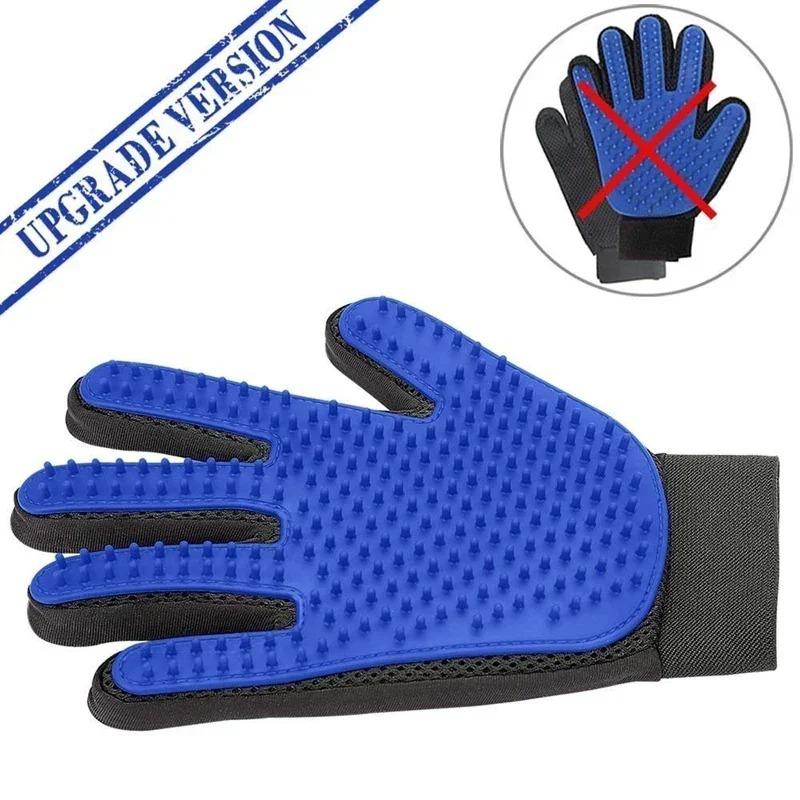 Guantes de silicona para el cuidado de mascotas, cepillo y peine para gatos, guantes para bañar a perros, limpieza, eliminación del pelo para perros, suministros para uso animal.