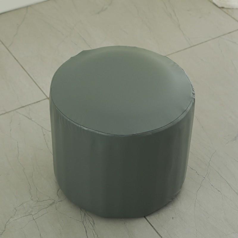 PU Leather Slipcover Waterproof Dustproof Seat Cover Round Footstool Cover Chair Protector For Home Hotel Banquet