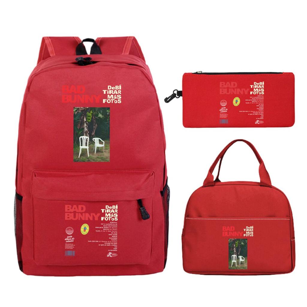 Lightweight 3Pcs School Backpack Set Rucksack Bookbag Lunch Bag Pencil Case Back To School Accessory for Teenage Boys Girls