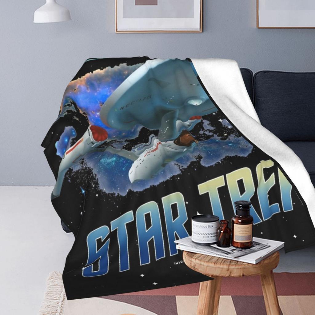 Stars Treks The Final Frontier Enterprise Flannel Blanket Creative Throw Blanket for Home Hotel Sofa 200x150cm Plush Thin Quilt